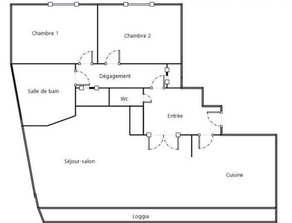 Charpennes – Grand T3 traversant avec balcon couvert de 9 m²