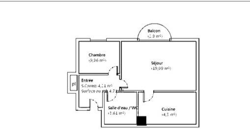 Appartement à vendre 2 pièces 41,37 m² Bonneuil-sur-Marne