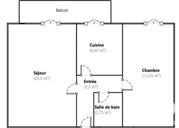 Appartement à vendre 2 pièces 48,5 m² Chatou