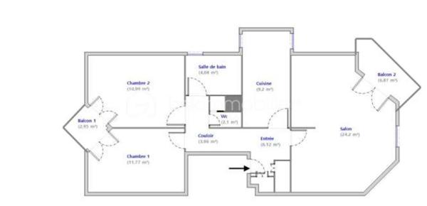 Appartement de 72 m²