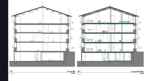 Immeuble à 5 min du centre ville, dans rue calme !!