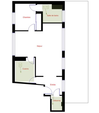 Paris 17ème Roger Bacon - 2 pièces 51m² - terrasse 31 m² - dernier étage avec ascenseur