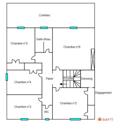 Centre-ville - 6 chambres - Jardin - Dépendances - 2 garages (43m² et 40m²)