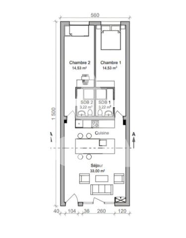 Maison 3 pièces 68.45 m2