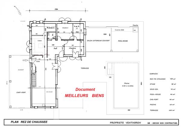 Propriété 180 m2 sur 10 000m2 à VENTABREN
