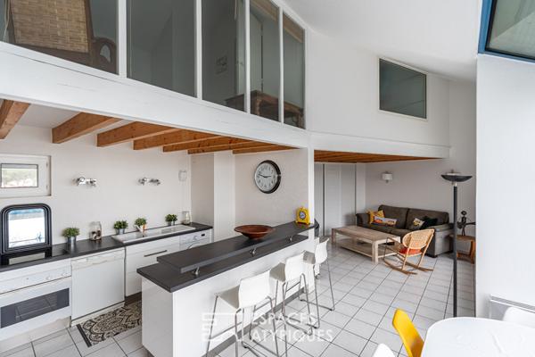 Appartement esprit loft en duplex avec vue sur le golf