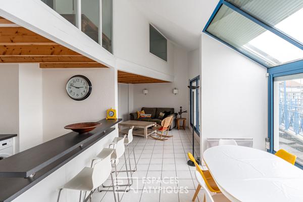 Appartement esprit loft en duplex avec vue sur le golf