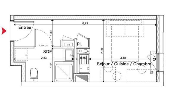 Appartement à vendre 1 pièce 19 m² La Roche-sur-Yon