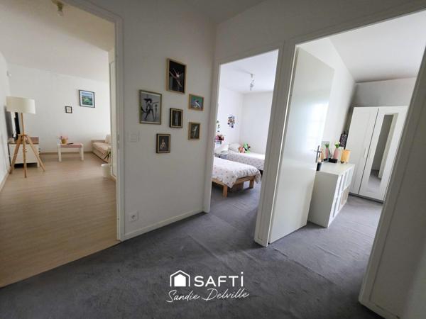 Appartement 3p -2 ch- 63m²- grand balcon- salle de sport