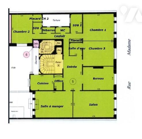 [VNI] Appartement 6 pièces Rue Madame PARIS 6ème