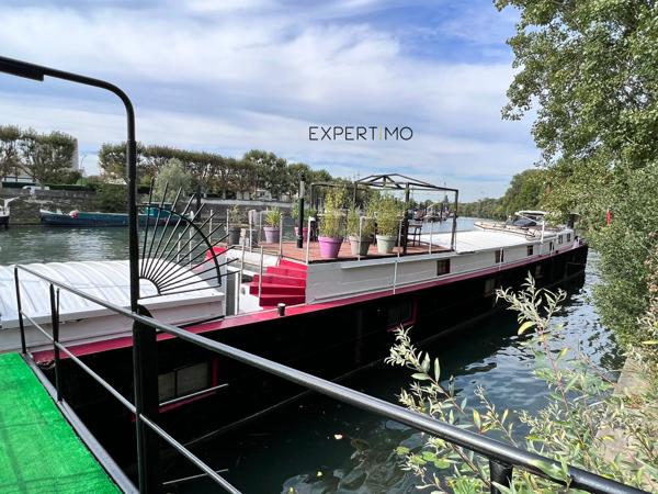 L'Île-Saint-Denis (93450) PENICHE LOGEMENT NAVIGABLE TYPE FREYCINET DE 150M² HABITABLES