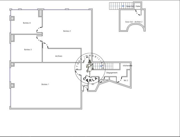 Local commercial de 154,4m2 modulable – Gerland