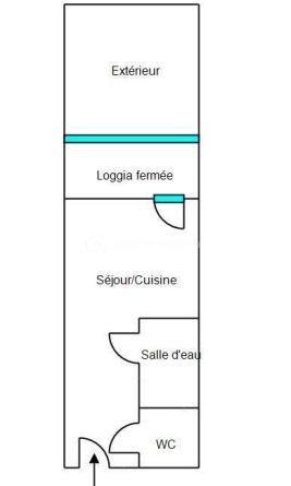 Appartement de 19,88 m²