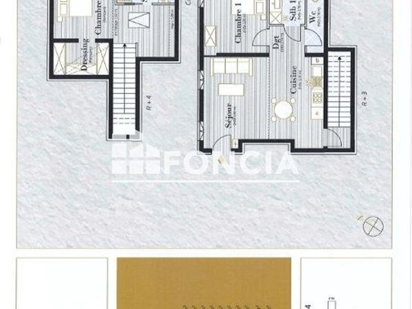 Location Appartement 3 pièces 67.43 m² - 4 RUE DE GUISE Nancy 54000