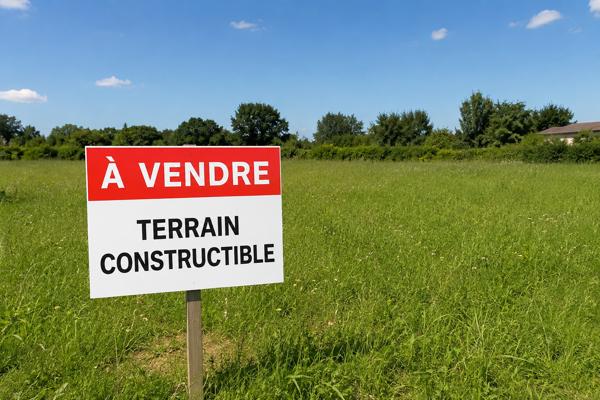 Terrain constructible de 847m².