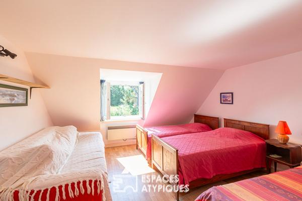 Havre de paix , corps de ferme 16ème rénové, 2 habitations, proximité mer