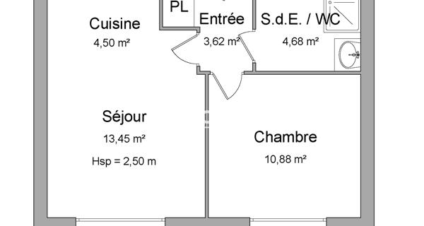 Location Appartement 2 pièces 37.13 m² - Le Plessis-robinson 92350