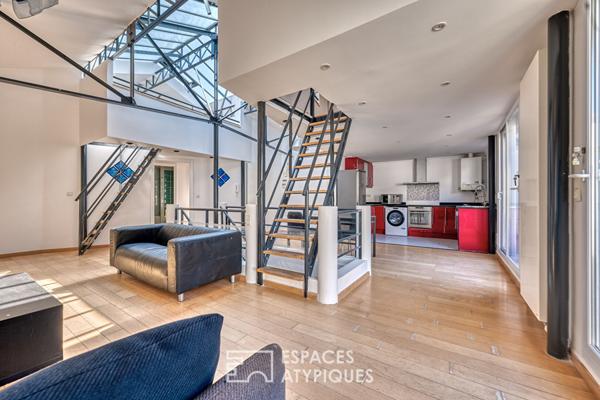 Loft industriel sous verrière