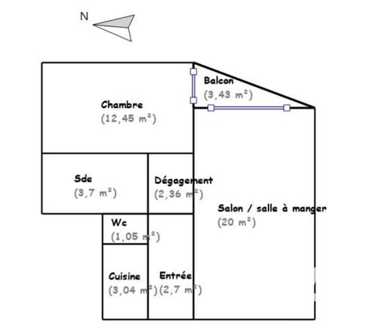 Appartement à vendre 2 pièces 45 m² Créteil