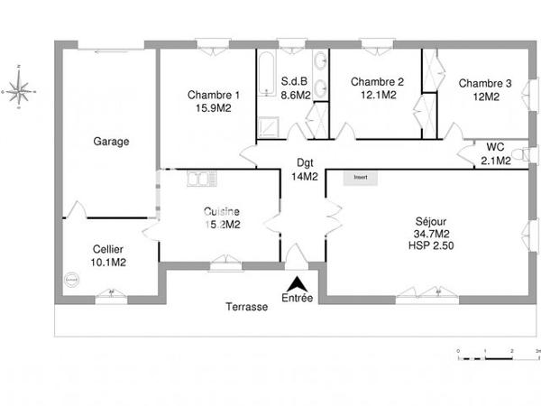 Location Maison 4 pièces 124.7 m² - 27 RUE DU PONT AUX LOUPS Chize 79170