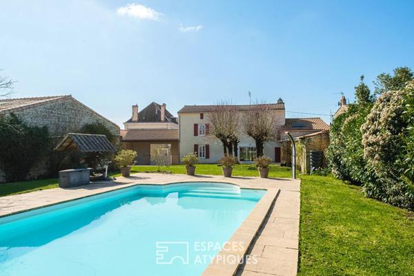 Charme de l’ancien revisité : maison familiale avec piscine et dépendances