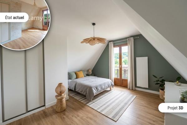 Les auxons – maison 135 m² – 5 chambres – 9 ares