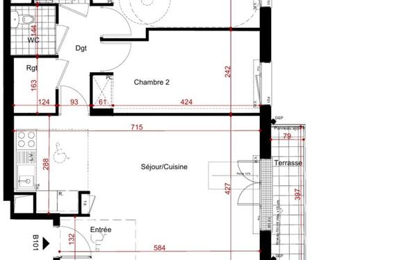 Appartement à louer    3 pièces • 64,51 m2 Juvisy-sur-Orge