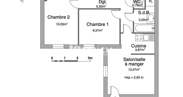 Location Appartement 3 pièces 46.1 m² - Agen 47000
