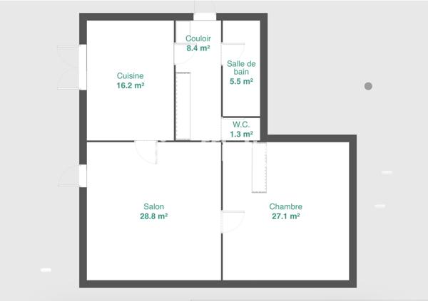 Maison 2 pièces - 85 m² Exclusivité efficity