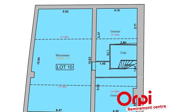 Appartement à vendre    3 pièces • 87,40 m2 Remiremont