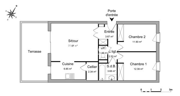Location Appartement 3 pièces 64.9 m² - Althen-des-paluds 84210