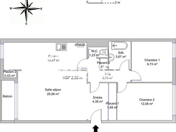 Location Appartement 3 pièces 70.88 m² - KERDREZEC I Quimper 29000