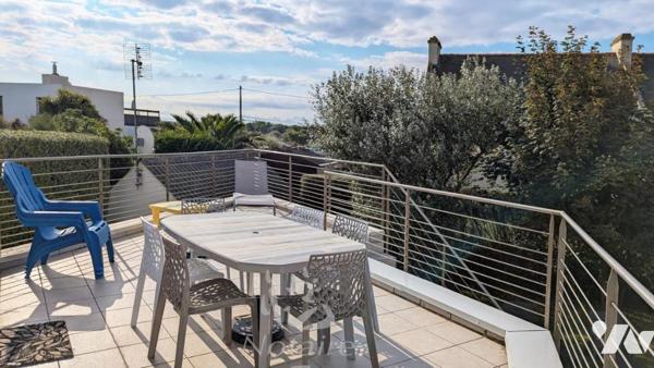 Maison contemporaine avec vue mer panoramique – À 10 mètres de la plage – Plouescat, Finistère Nord
