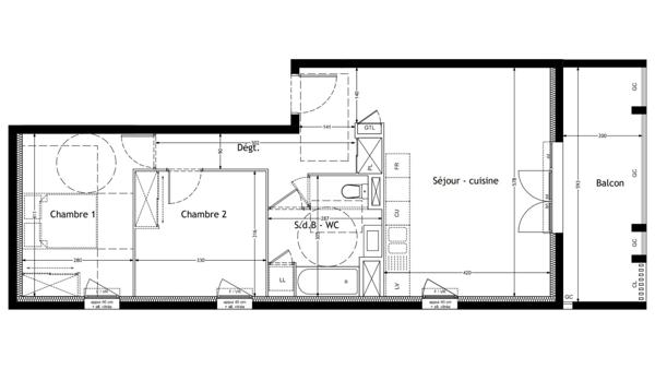 Appartement (neuf) à vendre 3 pièces 63 m² Échirolles