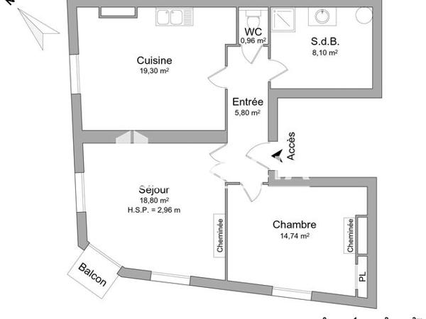 Location Appartement 2 pièces 67.7 m² - 3 RUE D'ORANGE Amboise 37400