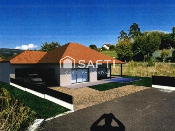 À vendre à Belley : Maison neuve hors d’eau / hors d’air de 145 m² avec garage et terrain de 579 m²