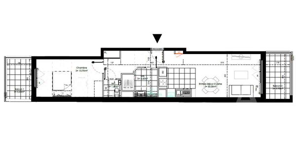 Appartement 2 pièces 50m2 VEFA Avenue Gabriel Péri