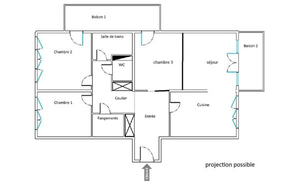Appartement à vendre    4 pièces • 72,50 m2 Fresnes