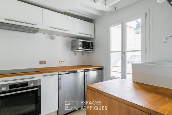 Duplex en dernier étage avec terrasse repensé par architecte