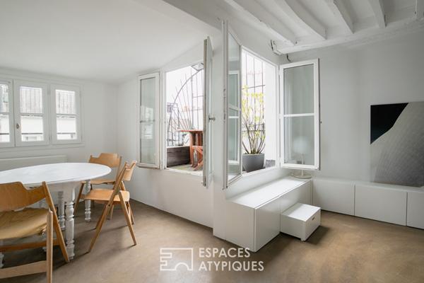 Duplex en dernier étage avec terrasse repensé par architecte