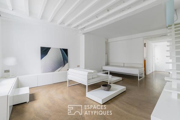 Duplex en dernier étage avec terrasse repensé par architecte