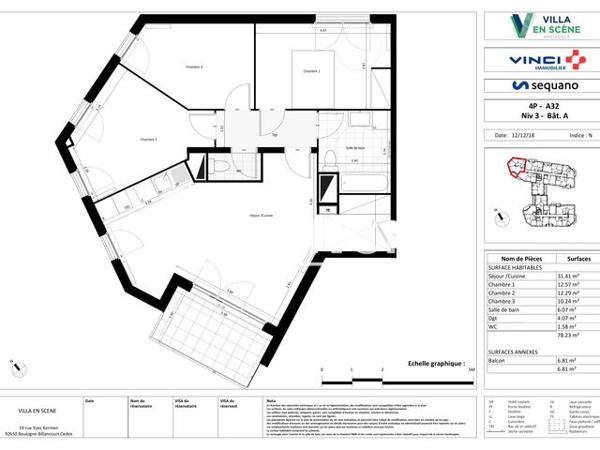 À vendre Appartement 4 pièces 78 m² - Drancy 93700