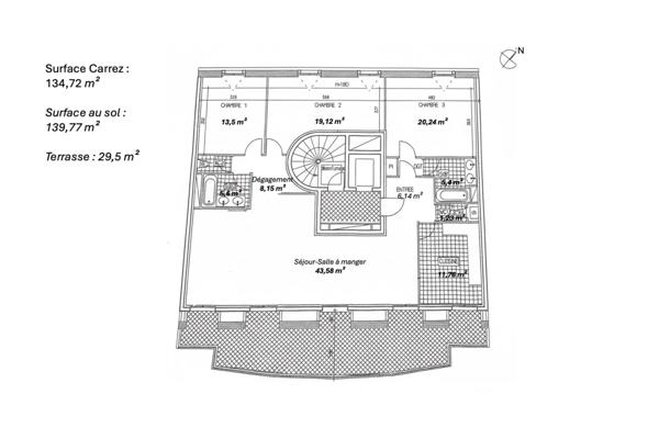 Appartement familial avec terrasse et vue dégagée dans le Triangle d’Or