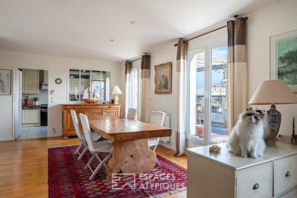 Appartement familial avec terrasse et vue dégagée dans le Triangle d’Or