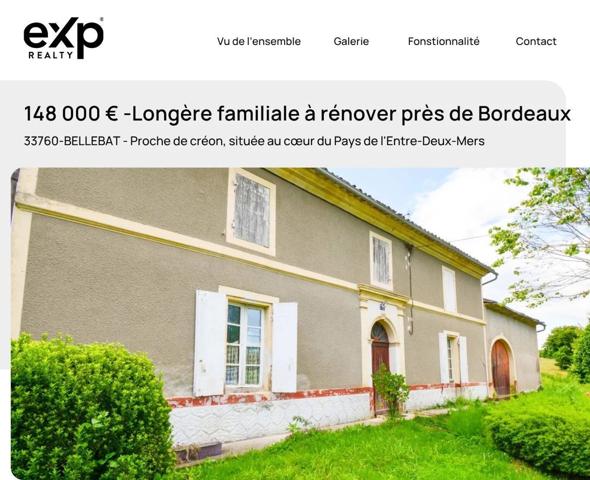 33760-BELLEBAT - POTENTIEL - LONGERE-TERRAIN-GARAGE- PROCHE BORDEAUX