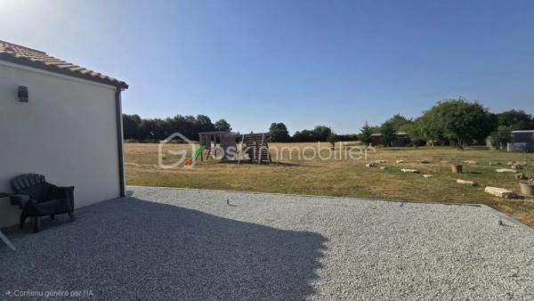 Venez vite découvrir ce magnifique bien située, dans un lieu dit, proche de BRUX 86, environnement calme, proche de la national 10 et à cinq minutes de couhé et commerces

Ce magnifique bien immobilier est composé:

REZ-DE-CHAUSSÉE :
- Entrée spacieuse, avec de nombreux rangement et dressing 
- Salon/séjour/ salle à manger de 57 m²
- Cuisine de 12 m², aménagée, fonctionnelle, ouverte  sur le salon, et équipée, avec îlot central, rangement, plaque, hotte, frigo américain, cave à vin.
- Deux chambres de 10 m² chacune avec placard.
- Salle d'eau
-Un wc séparé
- Un bureau
- Une suite parentale, grand dressing, salle d'eau et toilette, accès à la terrasse.
- Un grand garage avec buanderie, cellier et espace de rangement dans les combles au dessus du garage.

EXTÉRIEUR:
- Ce superbe bien immobilier est implanté sur une parcelle de terrain de 19056 m² environ, arborés et clôturé en partie.
- Une parcelle peut être exploitée en fermage ou à votre convenance.
- Terrasse exposée sud

PARTIES TECHNIQUES:
- Chauffage: pompe à chaleur, pas de clim
- Passage vide sanitaire
- Construite en 2019
- Fosse septique conforme
Une visite?