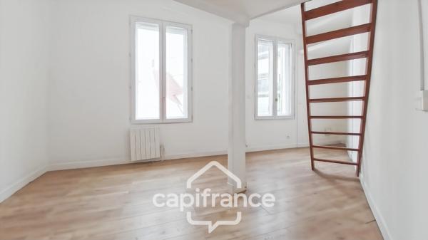 Montreuil-A vendre maison loft sur 2 niveaux + espace mezzanine-28m2 habitables-38 m2 au sol-Proche Mairie- Cave