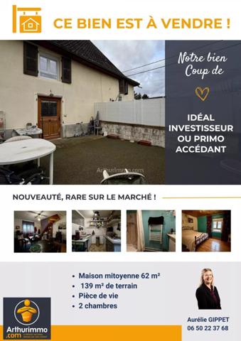 Vente Maison de village 3 pièces 62 m2 à Vasselin