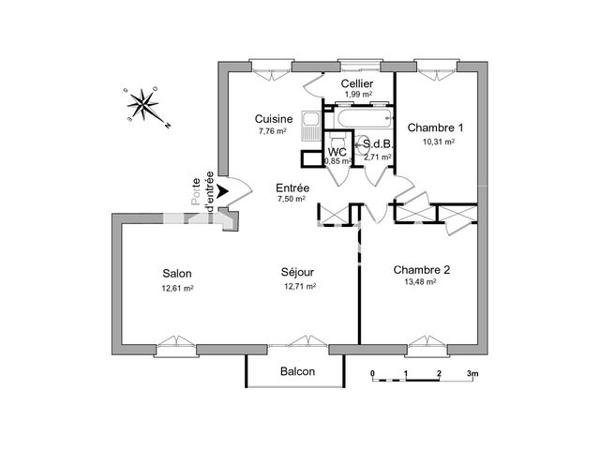 Location Appartement 4 pièces 69.92 m² - 367 AVENUE SADI CARNOT Guilherand-granges 07500