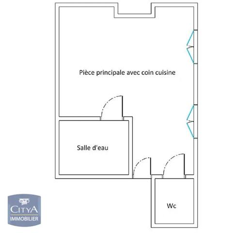 Appartement à louer 1 pièce 21.33m²